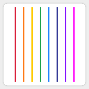 Narrow rainbow stripes Sticker